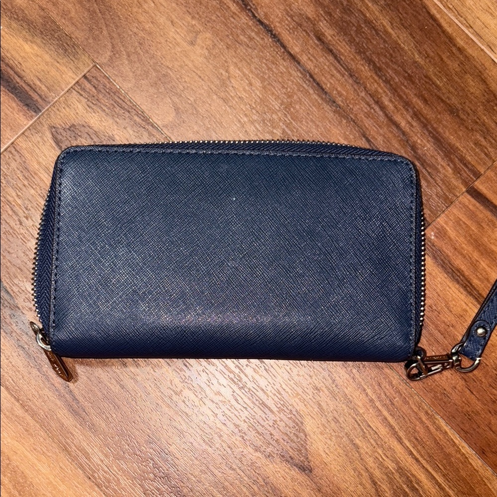 Michael Kors Blue Studded Heart Clutch - Picture 4 of 4